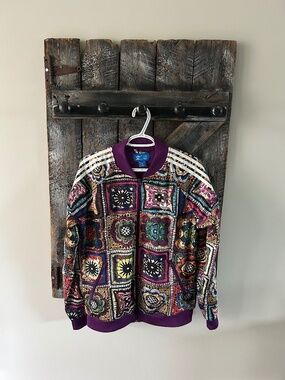 Women's Adidas Farm Rio Jacket Crochita Floral Full Zip Aztec